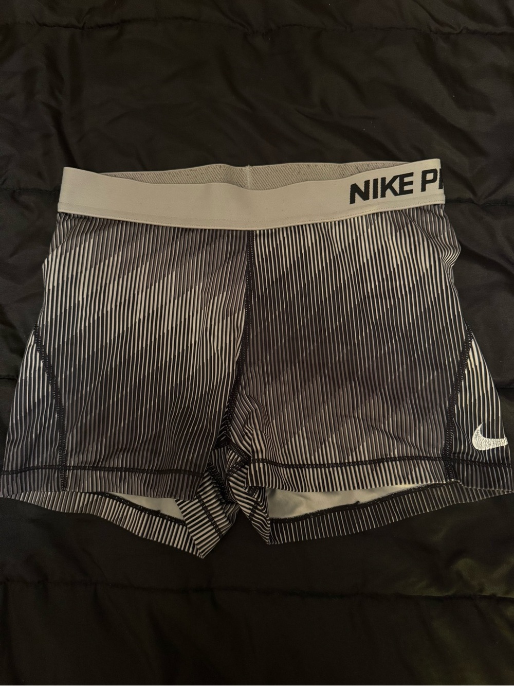 Nike Pro Striped Athletic Shorts
